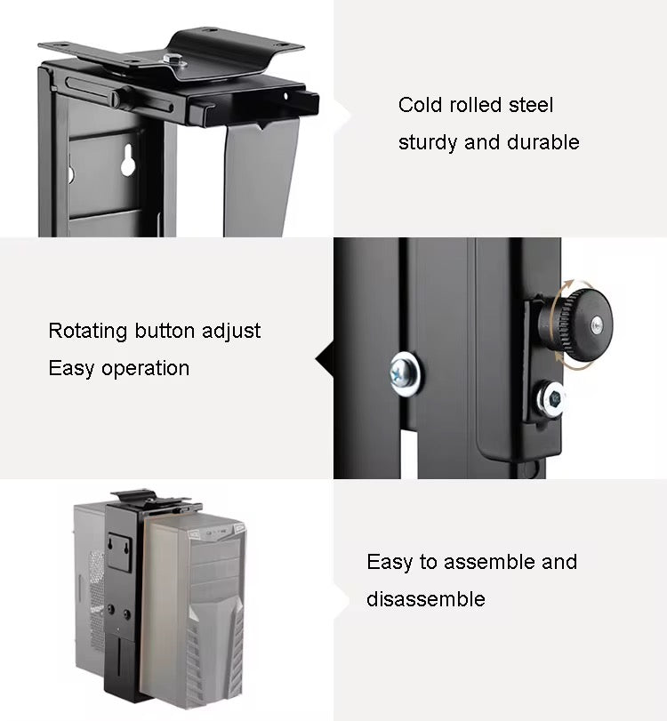 CPU Mount - Adjustable Under Desk and Wall PC Mount